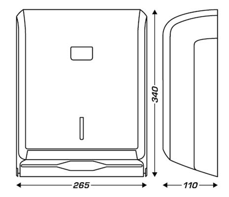 DISPENSADOR DE TOALLAS ZIG-ZAG HI-SET LUXE PLATA