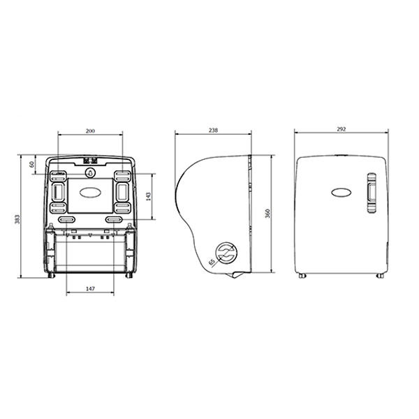 DISPENSADOR AUTOCORTANTE BLANCO