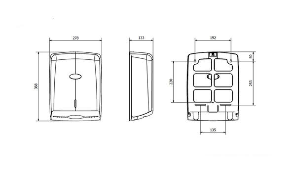 DISPENSADOR ZIG-ZAG SMART ABS BLANCO