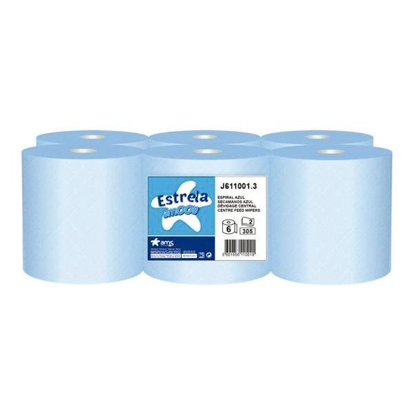 ROLO DE EXTRAÇÃO CENTRAL PASTA AZUL 100M 6 UNI. AMOOS