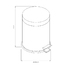 BALDE INOX BRILHO SOFT CLOSE 20 LITROS HI-SET