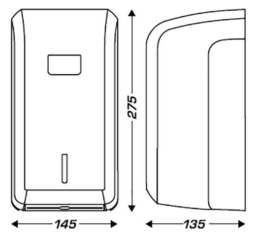 DISPENSADOR FOLHA-A-FOLHA ABS 600F HI-SET LUXE