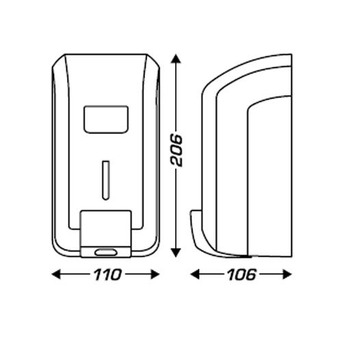 JABONERA GEL HI-SET LUXE PLATA