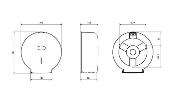 PORTARROLLO MEDIANO SMART ABS BLANCO
